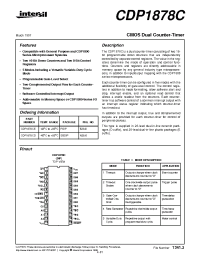 Datasheet CDP1878CE manufacturer Intersil