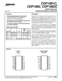 Datasheet CDP1881C manufacturer Intersil