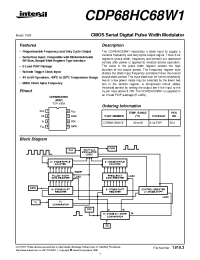 Datasheet CDP68HC68W1E manufacturer Intersil