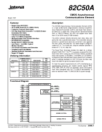 Datasheet CP82C50A-5 manufacturer Intersil