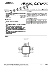Datasheet CXD2559 manufacturer Intersil