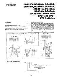 Datasheet DG433 manufacturer Intersil