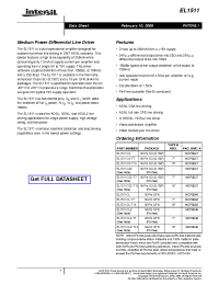 Datasheet EL1511 manufacturer Intersil