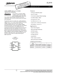 Datasheet EL2075CN manufacturer Intersil