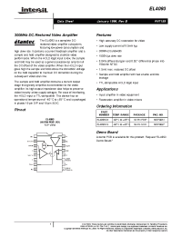 Datasheet EL4093CS manufacturer Intersil