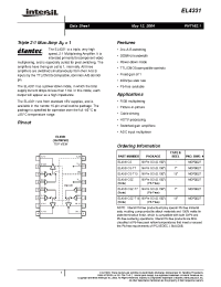 Datasheet EL4331 manufacturer Intersil