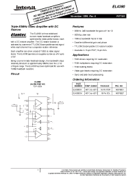 Datasheet EL4390CN manufacturer Intersil