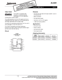 Datasheet EL4453 manufacturer Intersil