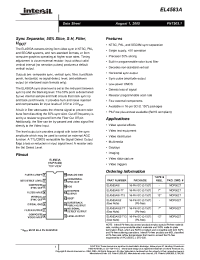 Datasheet EL4583AISZ-T13 manufacturer Intersil