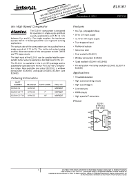 Datasheet EL5181CS manufacturer Intersil