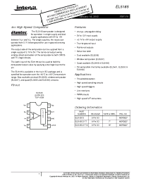 Datasheet EL5185CS manufacturer Intersil