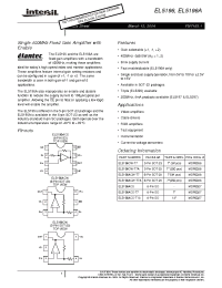 Datasheet EL5196CW-T7 manufacturer Intersil