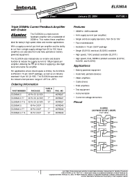 Datasheet EL5393ACS-T7 manufacturer Intersil