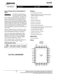 Datasheet EL6835CL manufacturer Intersil