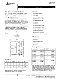 Datasheet EL7154 manufacturer Intersil