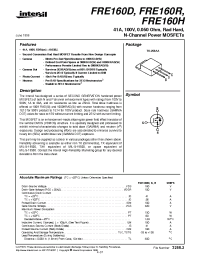 Datasheet FRE160H manufacturer Intersil
