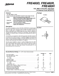 Datasheet FRE460H manufacturer Intersil