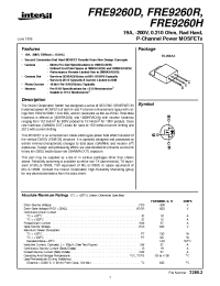 Datasheet FRE9260R manufacturer Intersil