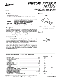 Datasheet FRF250D manufacturer Intersil