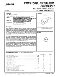 Datasheet FRF9150H manufacturer Intersil