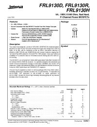 Datasheet FRL9130D manufacturer Intersil