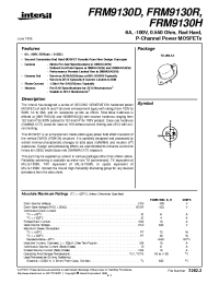 Datasheet FRM9130R manufacturer Intersil