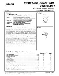 Datasheet FRM9140D manufacturer Intersil