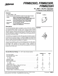 Datasheet FRM9230H manufacturer Intersil