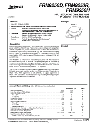 Datasheet FRM9250D manufacturer Intersil