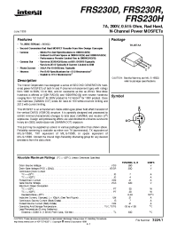 Datasheet FRS230H manufacturer Intersil