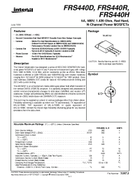 Datasheet FRS440D manufacturer Intersil