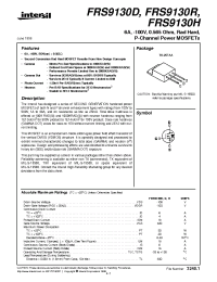 Datasheet FRS9130R manufacturer Intersil