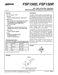 Datasheet FSF150D manufacturer Intersil