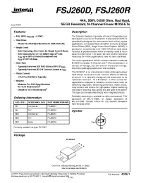 Datasheet FSJ260D manufacturer Intersil