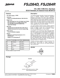 Datasheet FSJ264D1 manufacturer Intersil
