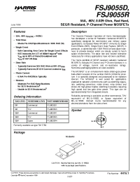 Datasheet FSJ9055R1 manufacturer Intersil