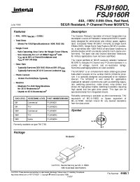 Datasheet FSJ9160R manufacturer Intersil