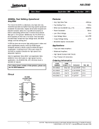 Datasheet HA1-2540-2 manufacturer Intersil