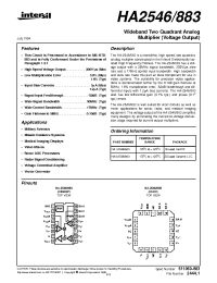 Datasheet HA1-2546883 manufacturer Intersil