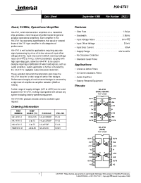 Datasheet HA1-4741-2 manufacturer Intersil