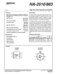 Datasheet HA2-2510/883 manufacturer Intersil