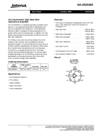 Datasheet HA2-2520/883 manufacturer Intersil