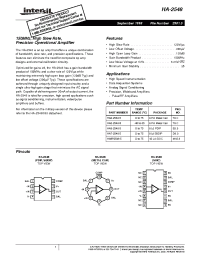 Datasheet HA2-2548-9 manufacturer Intersil