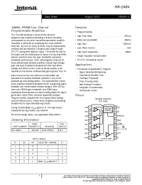 Datasheet HA-2405 manufacturer Intersil