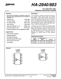 Datasheet HA-2840883 manufacturer Intersil