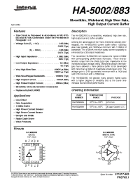 Datasheet HA4-5002/883 manufacturer Intersil