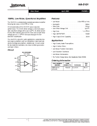Datasheet HA-5101-9 manufacturer Intersil