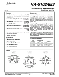 Datasheet HA-5102883 manufacturer Intersil