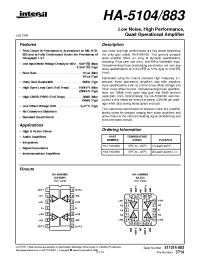 Datasheet HA-5104883 manufacturer Intersil