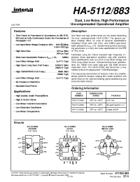 Datasheet HA-5112 manufacturer Intersil